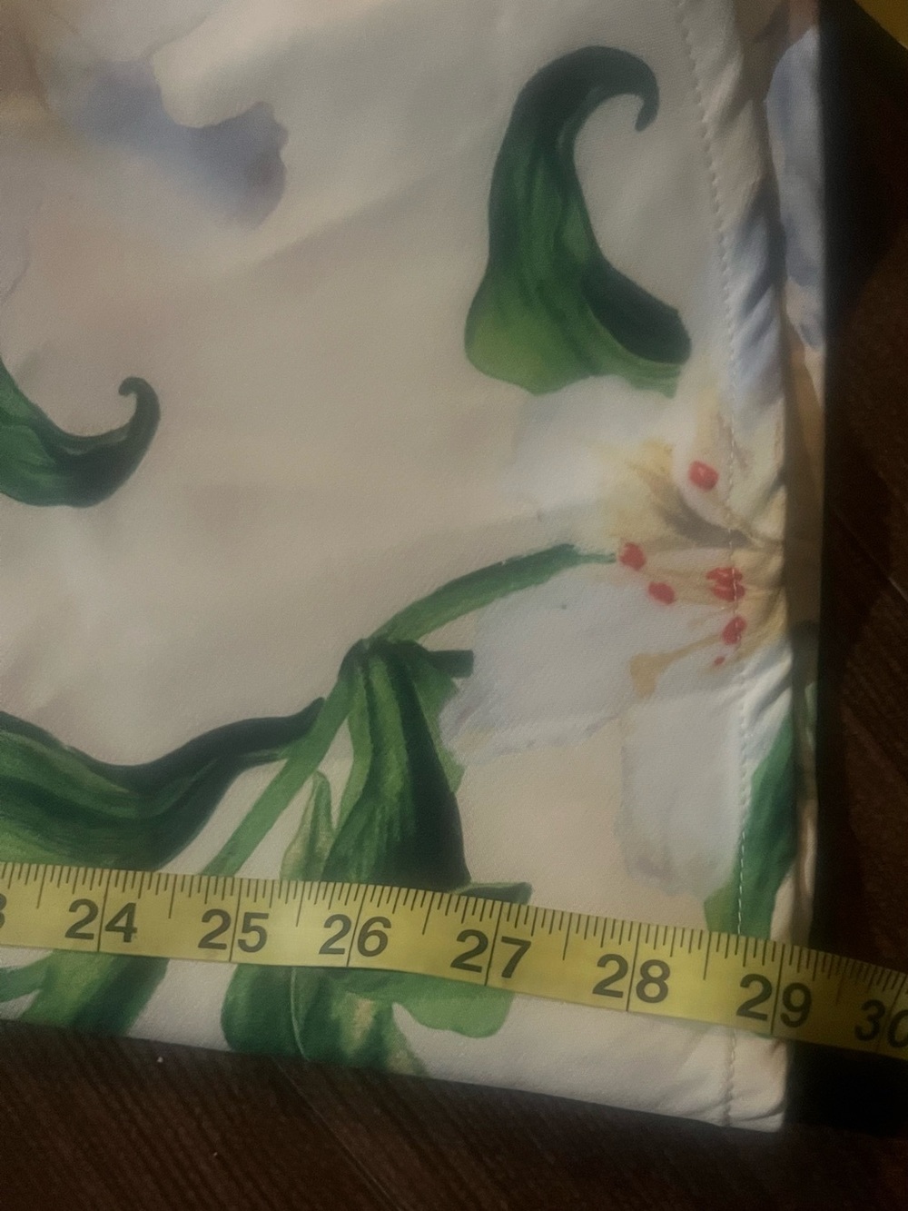 Chicwish White Floral Midi Skirt with Green Leaves - Picture 7 of 8